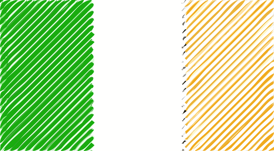 Ireland Flag Linear Clipart, Page, Text, Paper, Arrow Png