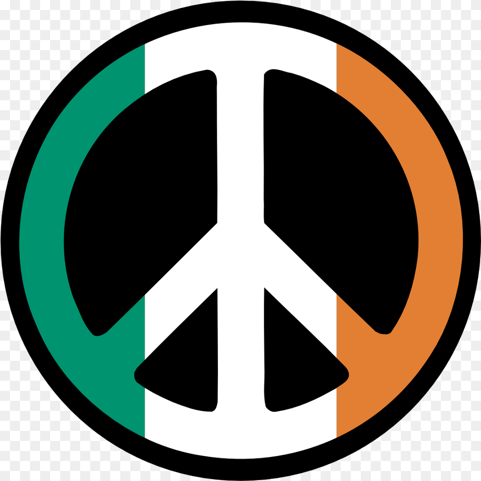 Ireland Flag Peace Sign Saint Patricks Day Irish 555px Ireland Flag, Symbol, Machine, Spoke Png