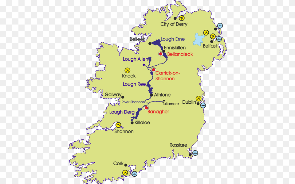 Ireland Map River Shannon On A Map, Atlas, Chart, Diagram, Plot Free Png
