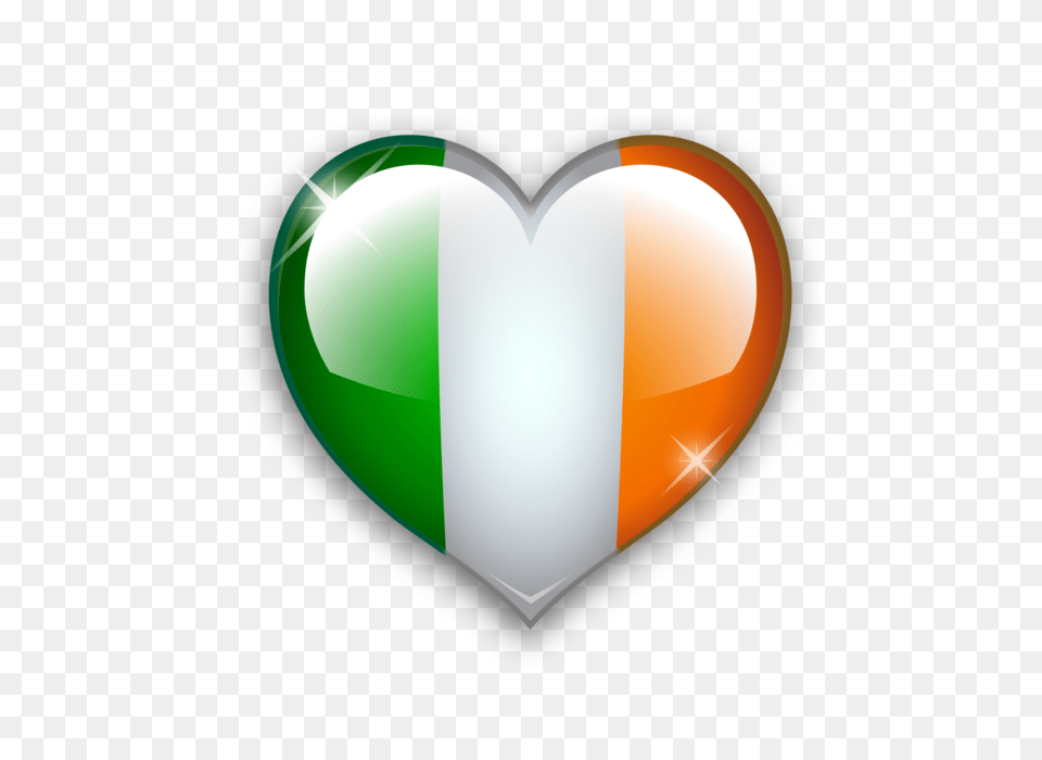 Irelands Flag Heart, Logo, Balloon, Disk Free Transparent Png