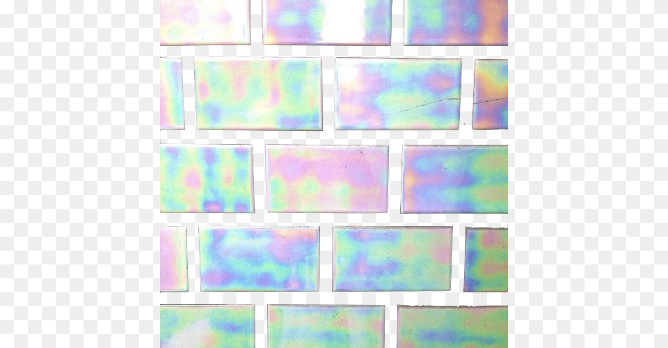 Iridescent Tiles Holographic Tiles, Brick, Floor, Architecture, Wall Free Png Download