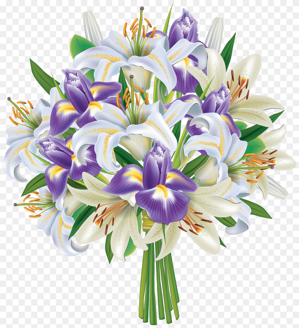 Iris Purple Bouquet, Plant, Flower Bouquet, Flower Arrangement, Flower Free Png Download
