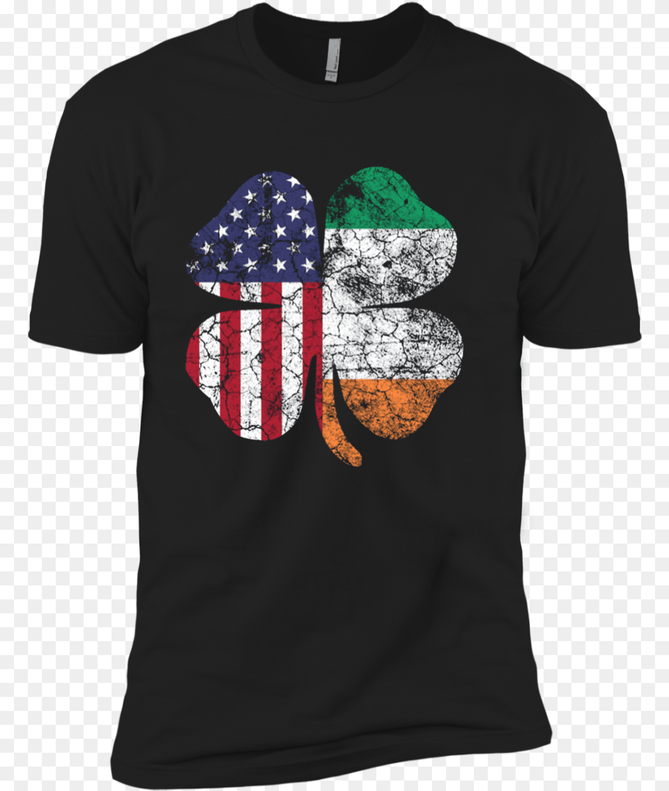 Irish American Flag Ireland Shamrock St Patricks Day Shirt, Clothing, T-shirt Png