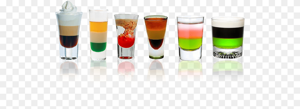Irish Bar Drinks Shots With Different Sensations Cocktail Shots, Alcohol, Beverage, Glass, Cup Free Png Download