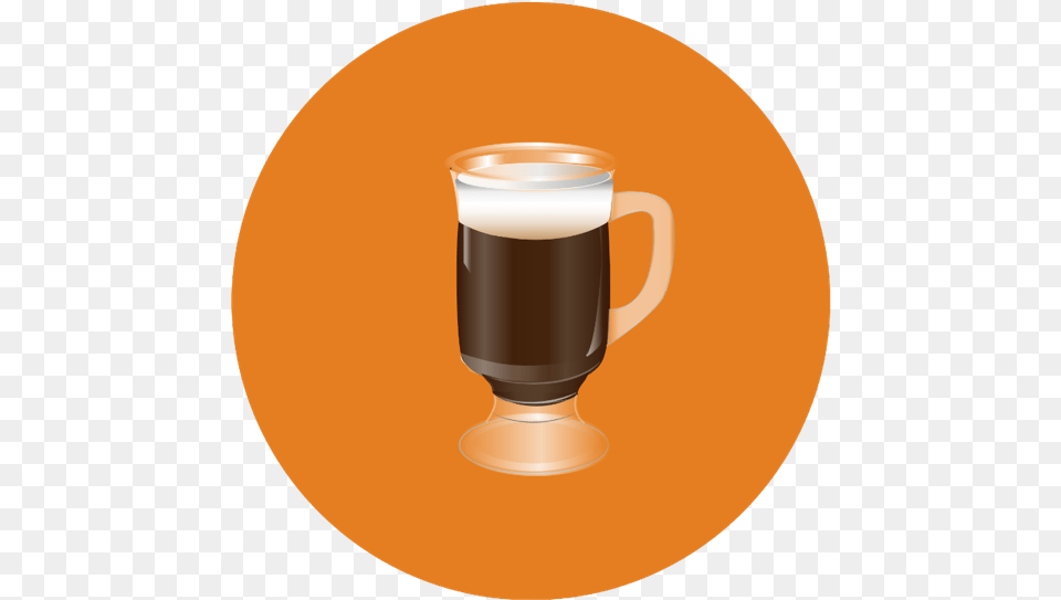 Irish Coffee Icon First Shot Coffee Lovers Graphic Irish Coffee, Alcohol, Beer, Beverage, Cup Png Image