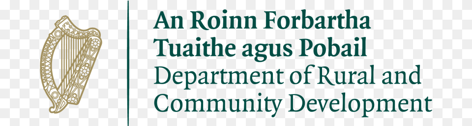 Irish Department Of Rural And Community Development Parallel, Harp, Musical Instrument, Text Free Png Download