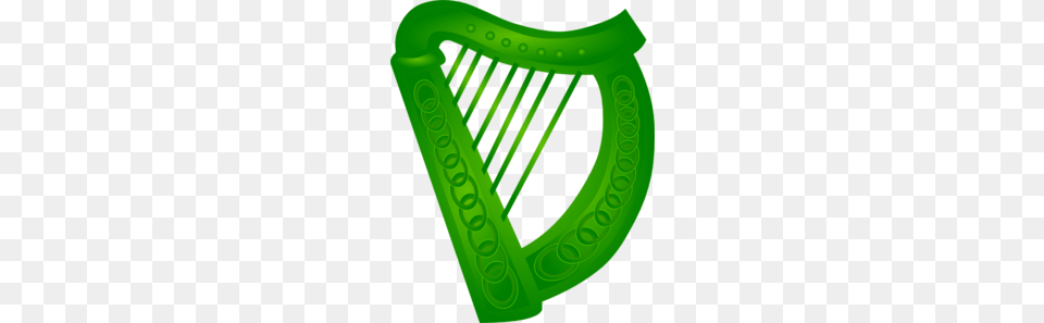 Irish Harp Green Clip Art, Musical Instrument, Smoke Pipe Free Png Download