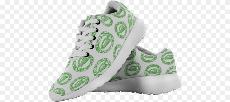 Irish Harp Running Shoes Shoe, Clothing, Footwear, Pattern, Sneaker Free Png Download