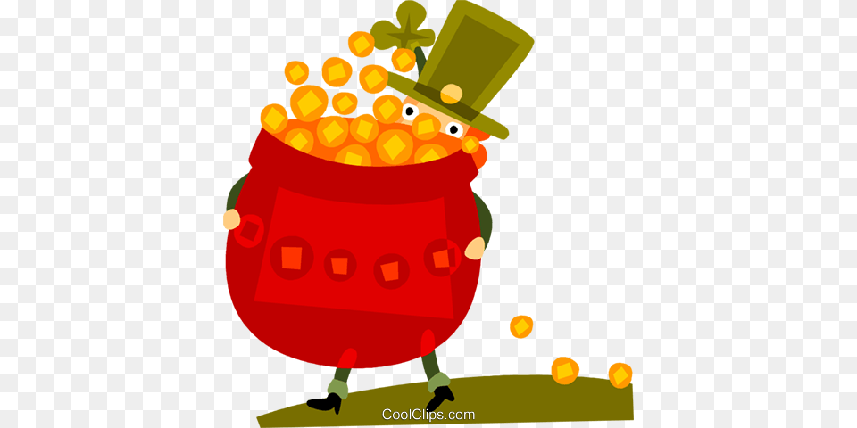 Irish Man Carrying Pot Of Gold Royalty Vector Clip Art, Dynamite, Weapon Png Image