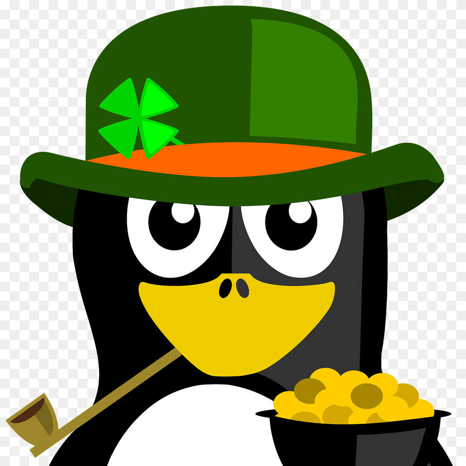 Irish Penguin Clipart, Clothing, Hat, Animal, Fish Free Transparent Png