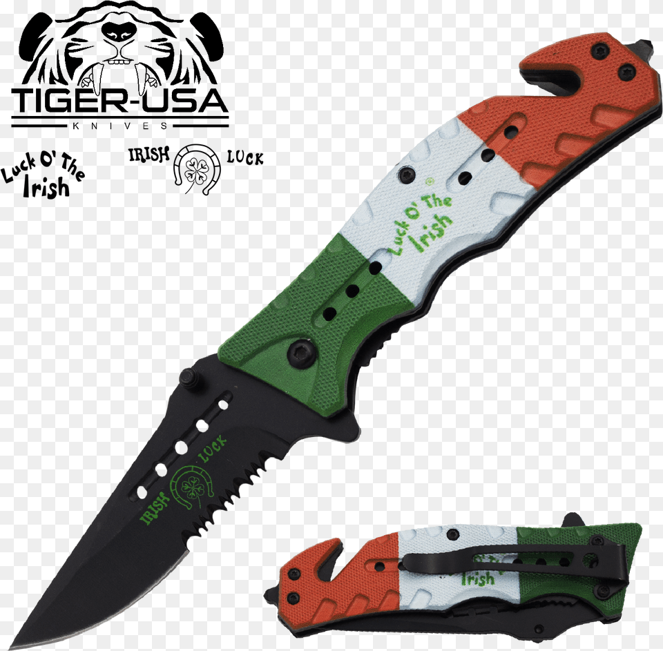 Irish Pride Quotirish Luckquot And Quotluck O39 The Irishquot Confederate Flag Knife, Blade, Dagger, Weapon Free Transparent Png