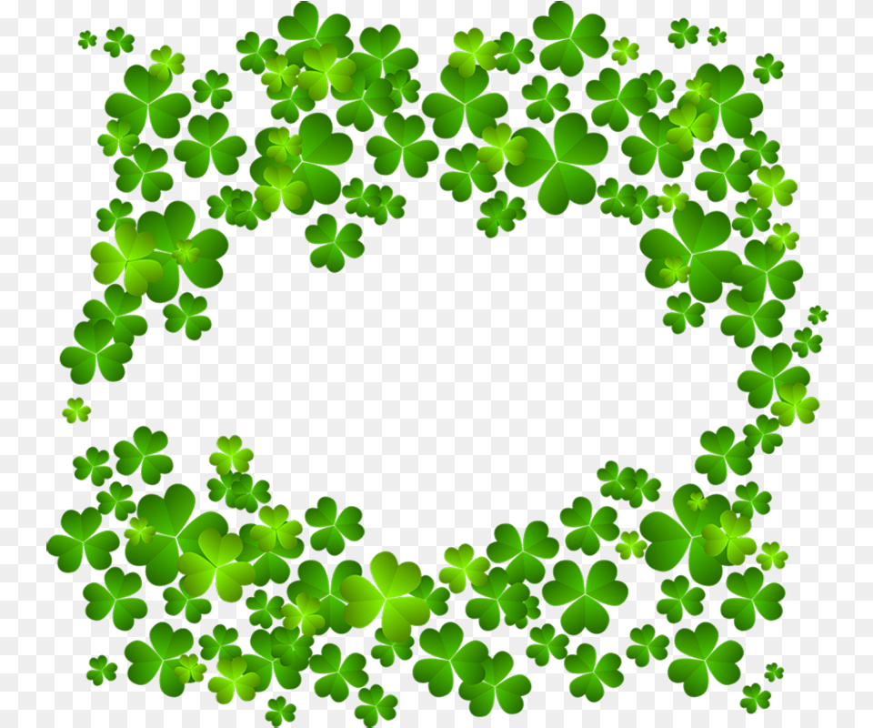 Irish Shamrock Decor Clipart Four Leaf Clover Clip Art, Accessories, Pattern, Green, Plant Free Transparent Png