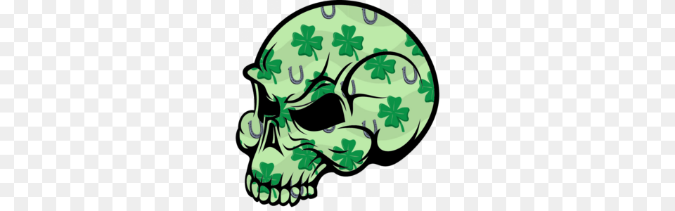 Irish Skull Free, Green, Art Png
