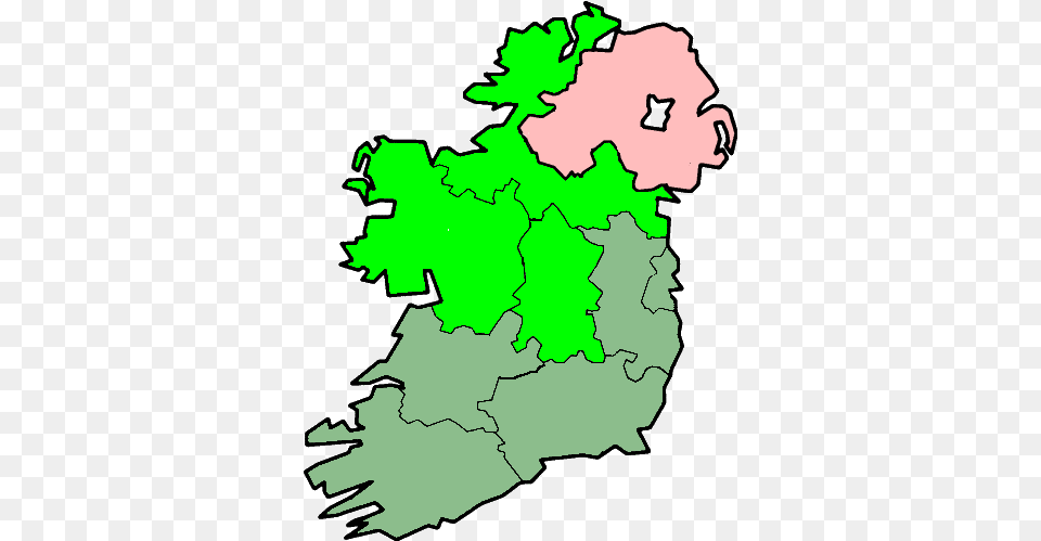 Irl Border Midland And Western Ireland Four Provinces Map, Chart, Plot, Atlas, Diagram Free Transparent Png
