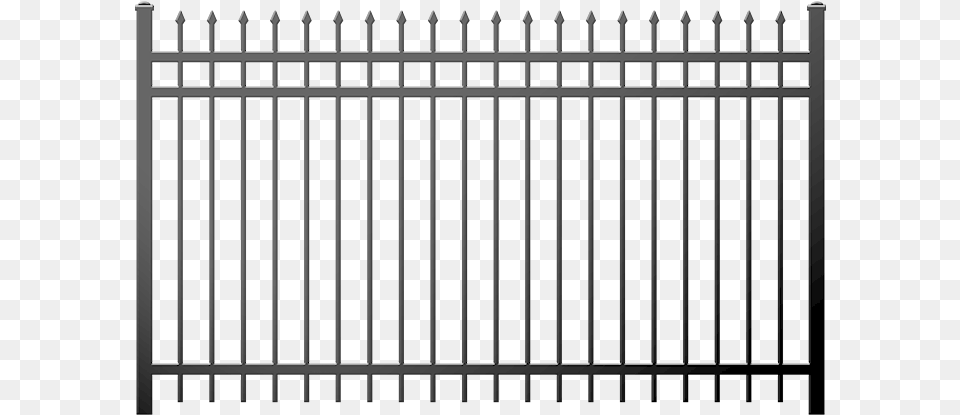Iron And Aluminum Staggered Traditional Iron Fence, Gate Free Png