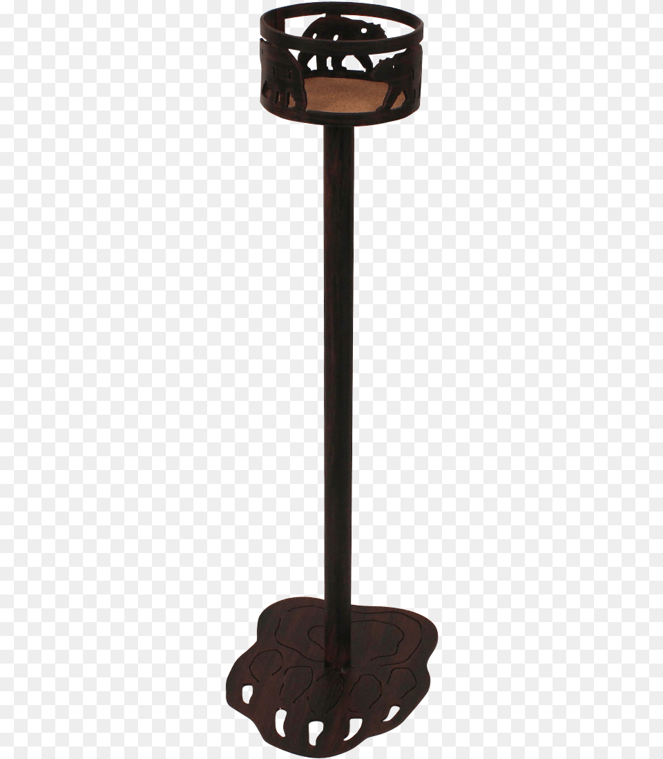 Iron Bear Band Drink Holder With Bear Paw Base Garden Tool, Furniture, Table, Stand Png Image