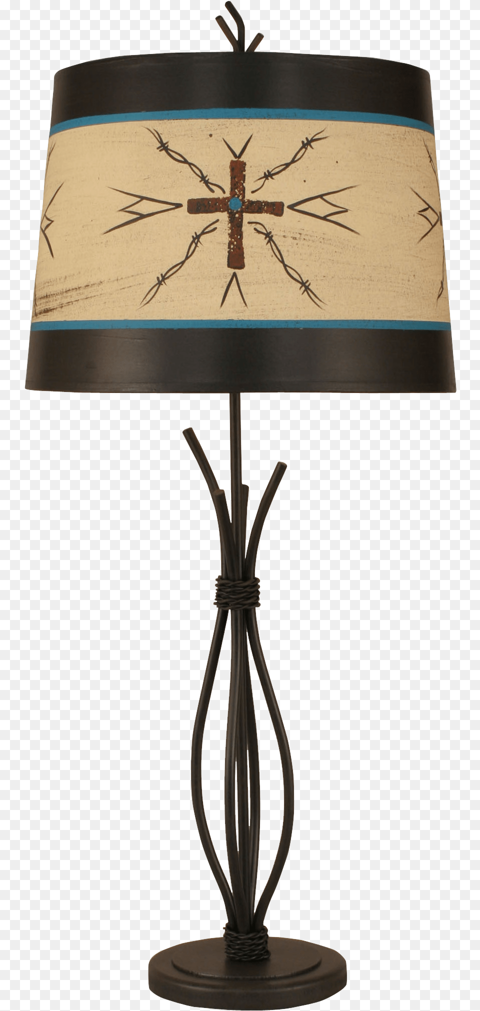 Iron Cross 32 5 Inch Western Table Lamp Lampshade, Table Lamp Png
