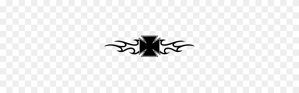 Iron Cross With Flames Wall Decal, Text, Logo, Symbol, Stencil Free Png Download