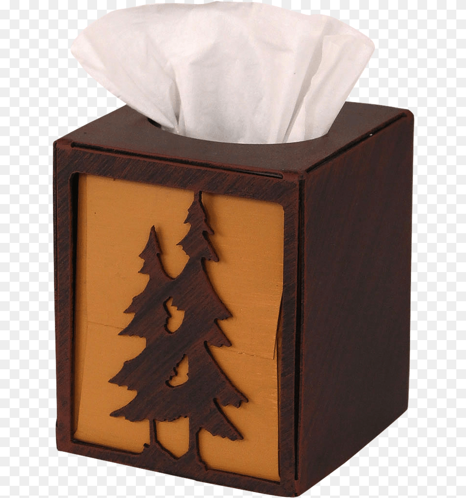 Iron Double Pine Tree Square Tissue Box Cover Facial Tissue, Paper, Towel, Paper Towel, Mailbox Free Png