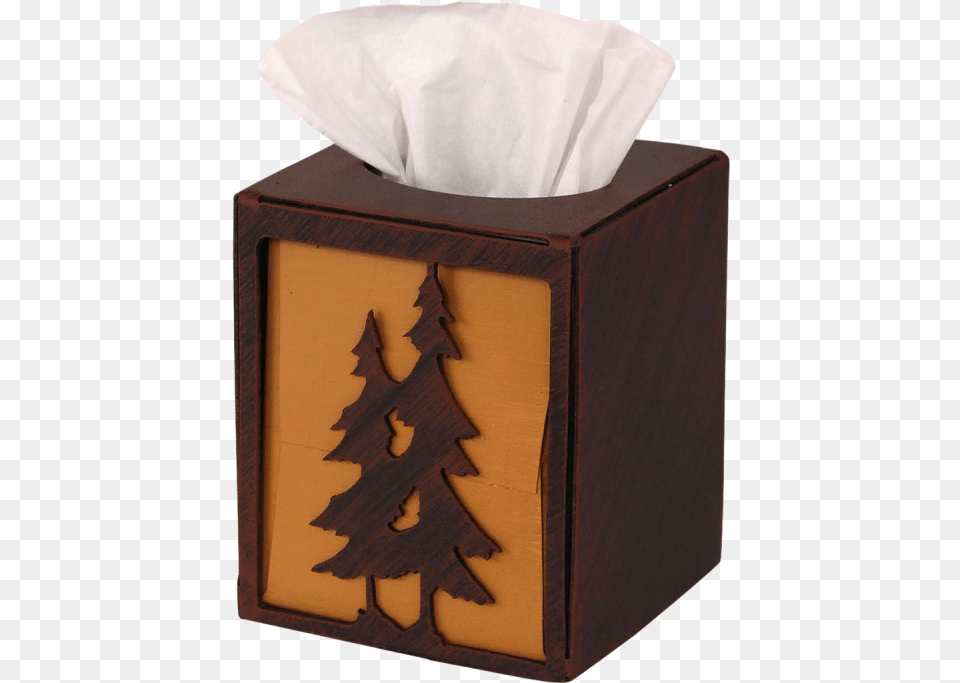 Iron Double Pine Tree Square Tissue Box Cover Vase, Paper, Towel, Paper Towel, Mailbox Free Png