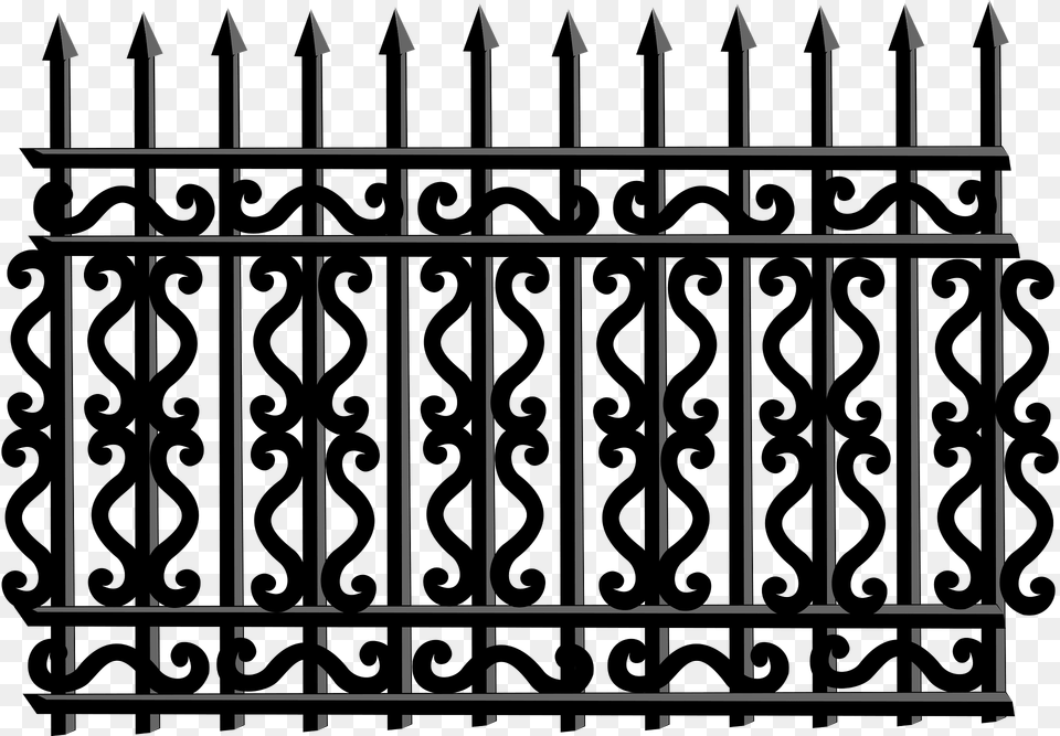 Iron Fence Clipart, Gate Png