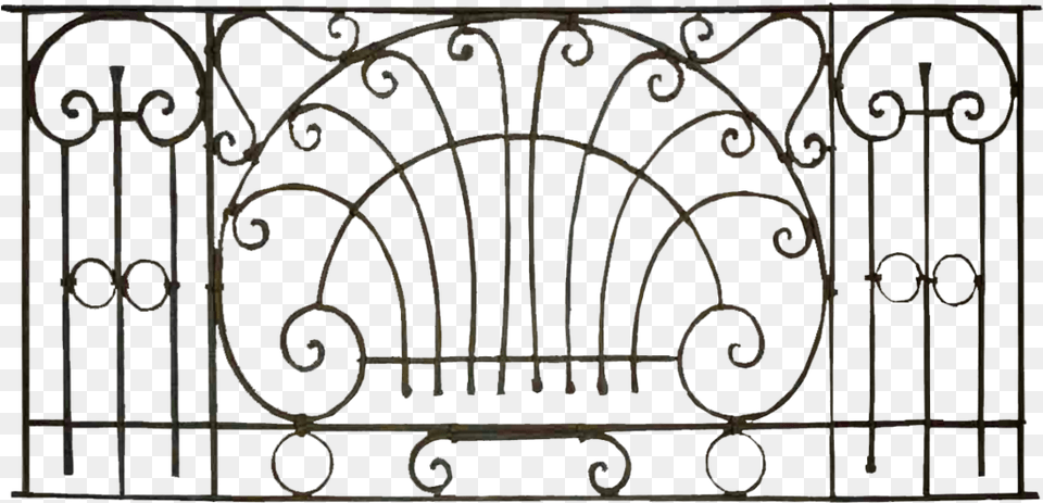Iron Fence Wrought Iron Balcony Railing, Gate Png Image