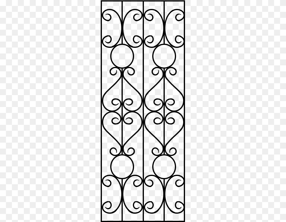 Iron Grill Design, Gray Png