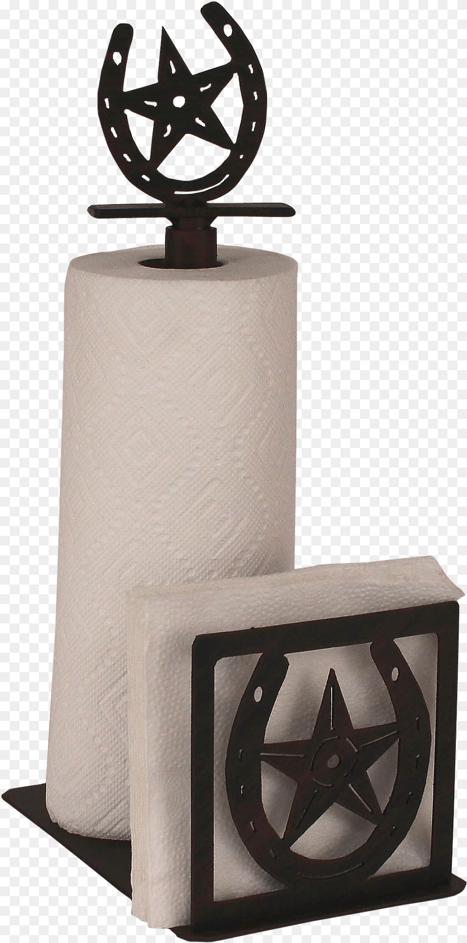 Iron Horseshoestar Short Paper Towel And Napkin Holder Napkin Holder, Paper Towel, Tissue Free Transparent Png