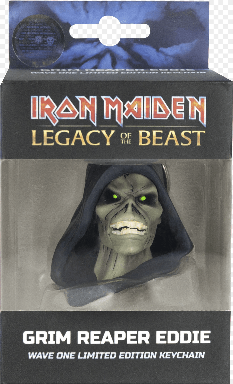 Iron Maiden Legacy Of The Beast Grim Reaper Head Key, Person, Face, Book, Publication Free Png