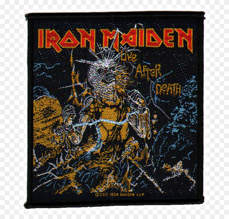Iron Maiden Official Patch Live After Death Woven Sew On Eddie Iron Maiden Official, Book, Publication, Adult, Wedding Png Image