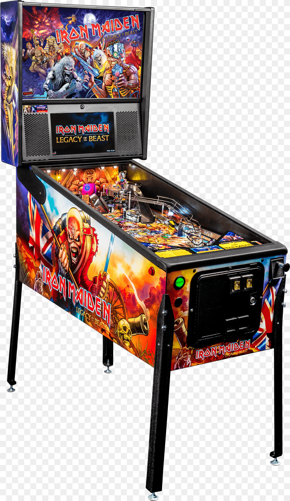 Iron Maiden Pinball Machine Iron Maiden Pinball Premium, Arcade Game Machine, Game, Person, Face Free Png