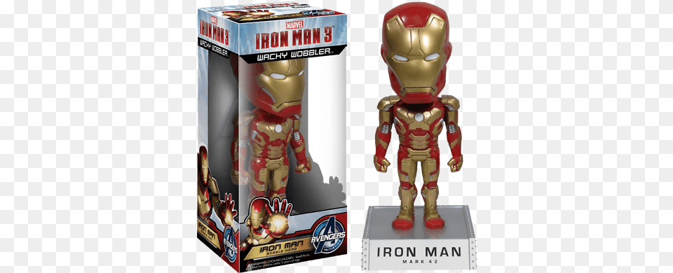 Iron Man 3 Iron Man Wacky Wobbler Ebay Iron Man 3 Merchandise, Baby, Person, Figurine, Head Png