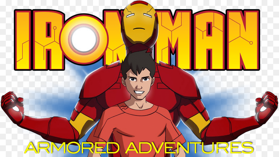 Iron Man Armored Adventures Logo, Book, Comics, Publication, Baby Free Png