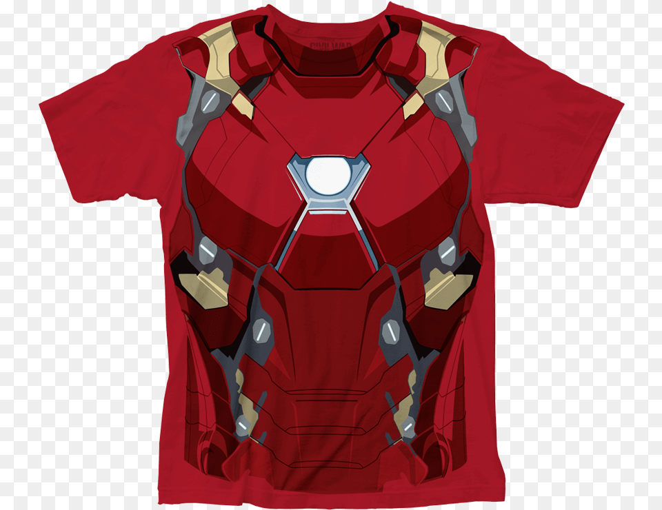 Iron Man Civil War Suit T Shirt Captain America T Shirt Suit, Clothing, T-shirt Png Image
