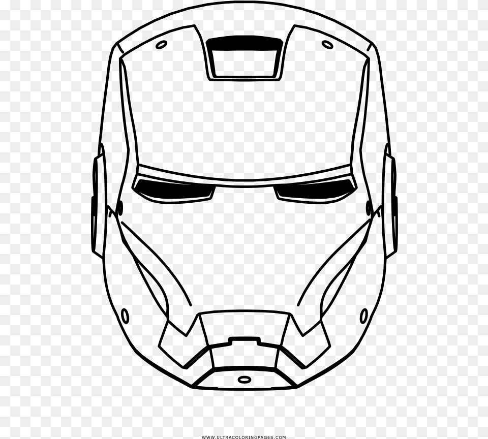 Iron Man Coloring, Gray Free Png