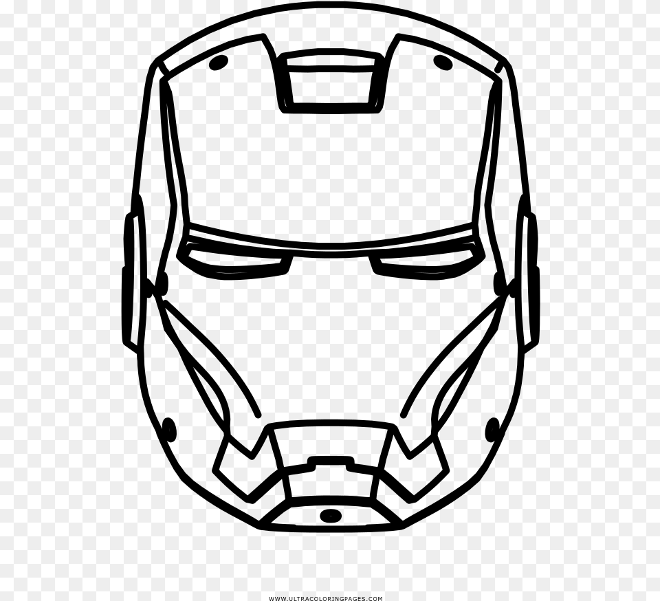 Iron Man Coloring, Gray Free Png Download