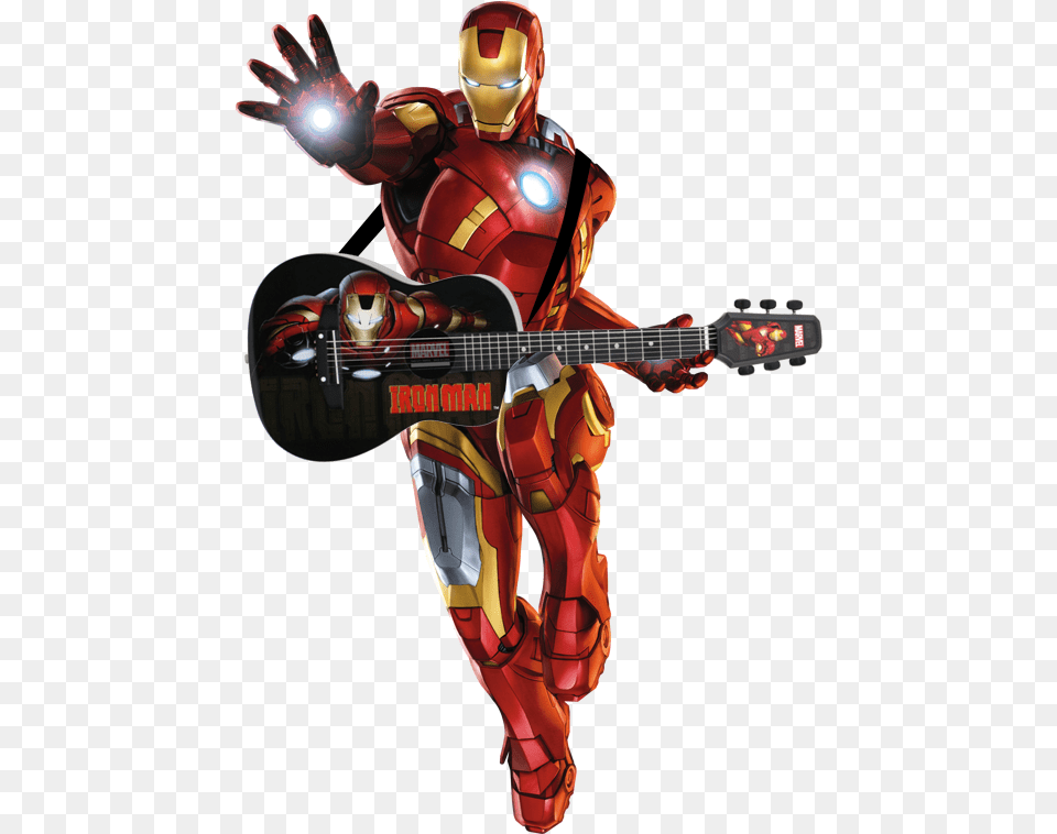 Iron Man Iron Man Playing Guitar, Musical Instrument, Adult, Female, Person Free Transparent Png