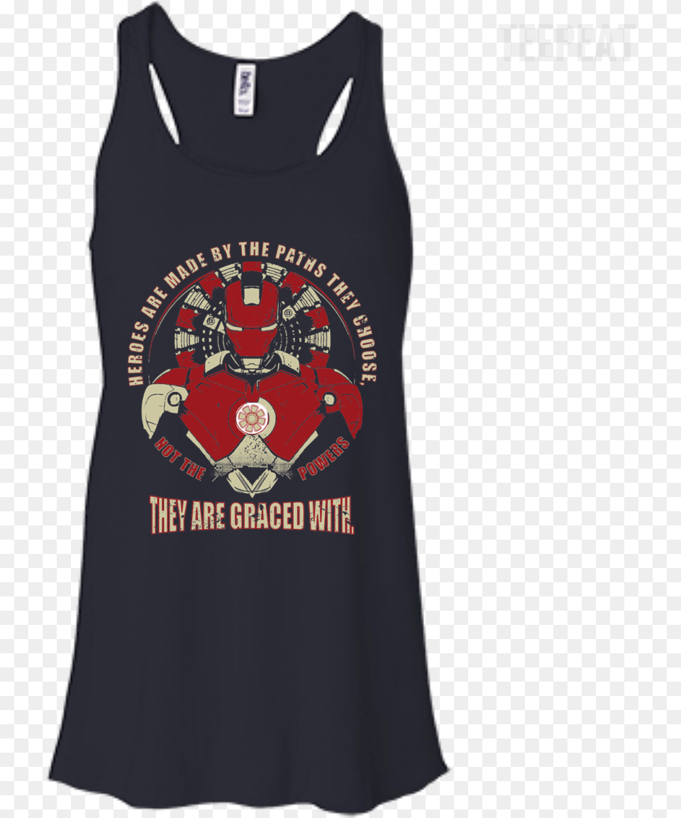 Iron Man Ladies Tee Apparel Teepeat Thigh Tattoos For Women Of Sunflower, Clothing, Tank Top, T-shirt, Shirt Free Png Download