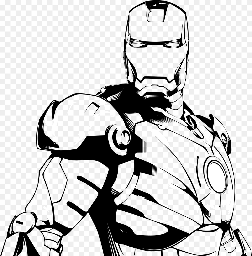 Iron Man Line Art, Baby, Person, Stencil Free Transparent Png