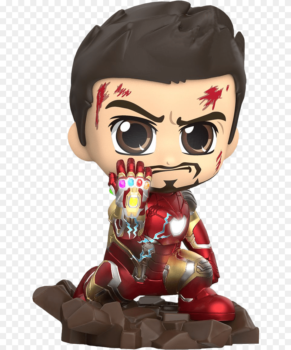 Iron Man Mark Lxxxv Battling Large Cosbaby Hot Toys Cosbaby Iron Man Endgame, Baby, Face, Head, Person Free Transparent Png