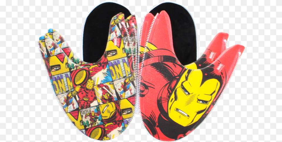 Iron Man Retro Comics Mix N Match Zlipperz Set Slipper, Clothing, Footwear, Shoe, Sneaker Png