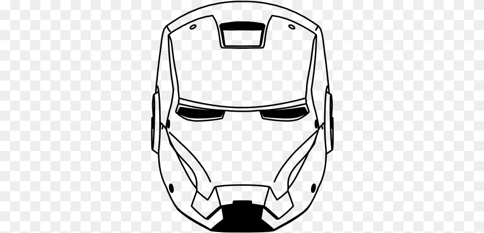 Iron Man Rubber Stamp Iron Man Drawing Of Face, Gray Free Png