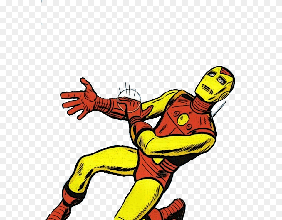 Iron Man Sore Wrist Template Transparent Back Mr Doll Ironman, Person, Book, Comics, Publication Png Image