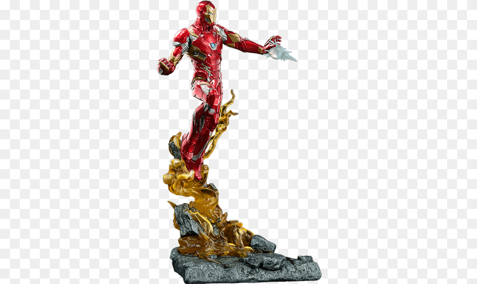 Iron Man Statue Civil War, Figurine, Person Free Png Download