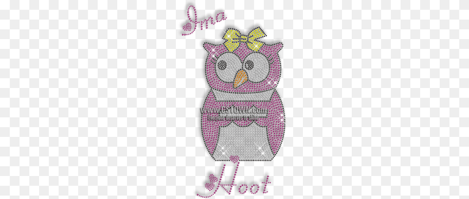 Iron On Rhinestone Pattern Baby Owl Motif Cartoon, Embroidery, Stitch, Bag, Art Free Png Download