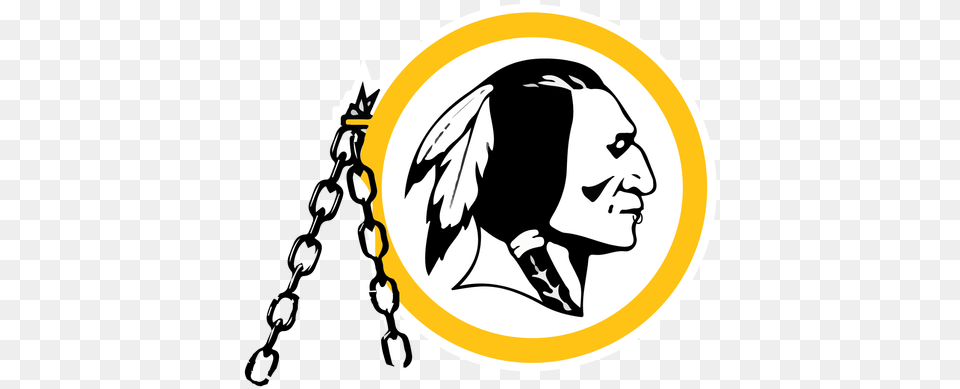 Iron On Stickers Black And White Washington Redskins Logo, Stencil, Face, Head, Person Free Png Download