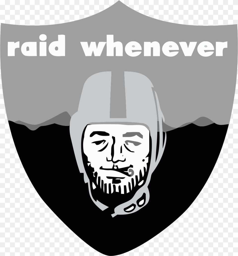 Iron On Stickers Oakland Raiders Logo Smoking, Face, Head, Person, Sticker Free Png Download