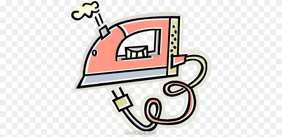 Iron Royalty Vector Clip Art Illustration, Electrical Device, Appliance, Device, Bulldozer Free Transparent Png