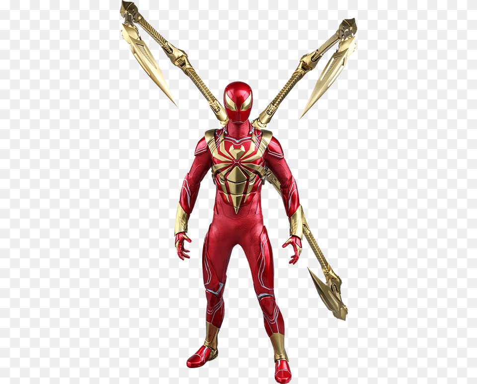 Iron Spider Man, Adult, Male, Person, Sword Png