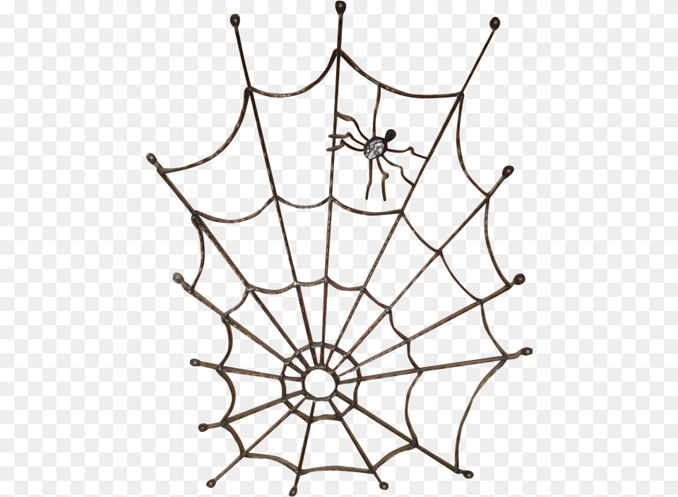 Iron Spider Web With Spider Window, Chandelier, Lamp, Animal, Invertebrate Free Transparent Png